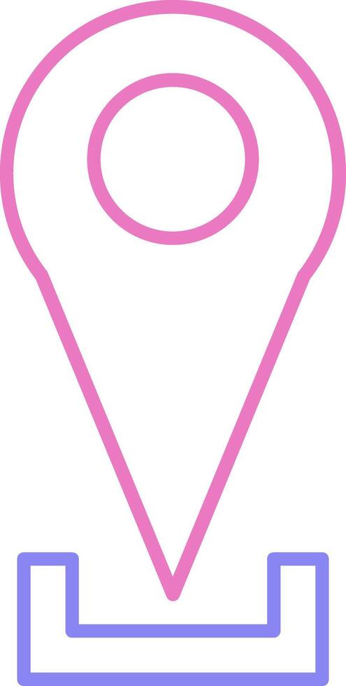 Location Pin Linear Two Colour Icon vector