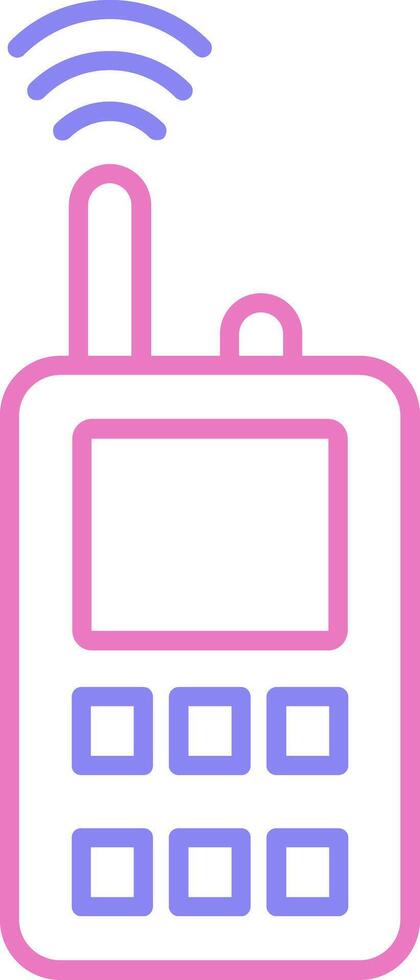 Walkie Talkie Linear Two Colour Icon vector