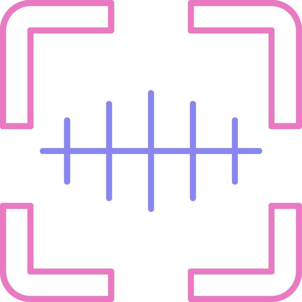 Barcode Scanner Linear Two Colour Icon vector