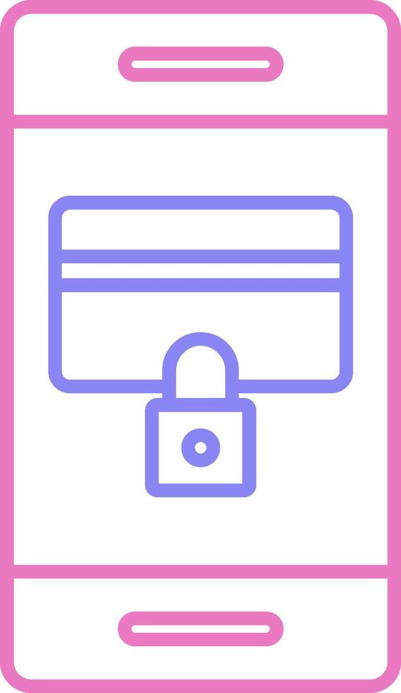 Secure Payment Linear Two Colour Icon vector