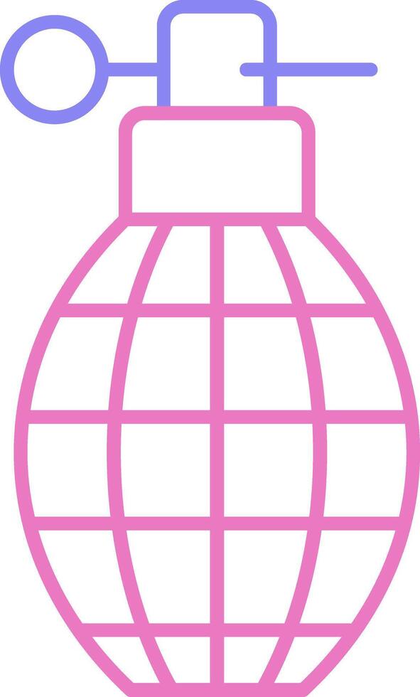 Grenade Linear Two Colour Icon vector