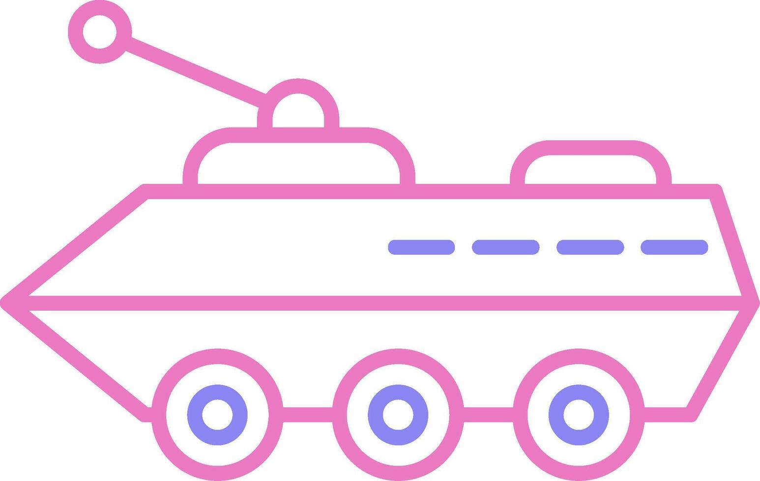 blindado vehículo lineal dos color icono vector