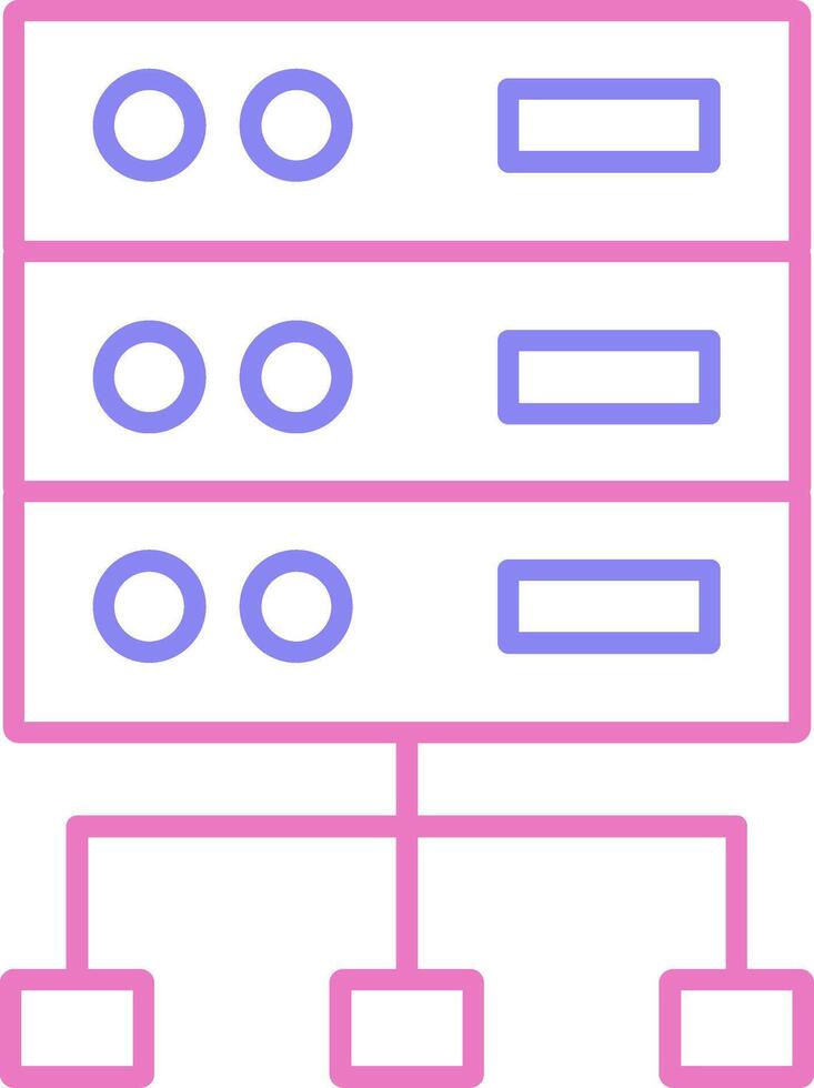 Structured Data Linear Two Colour Icon vector