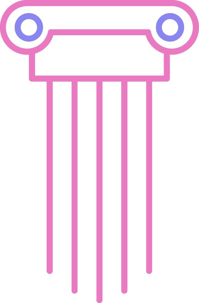Greek Pillars Linear Two Colour Icon vector