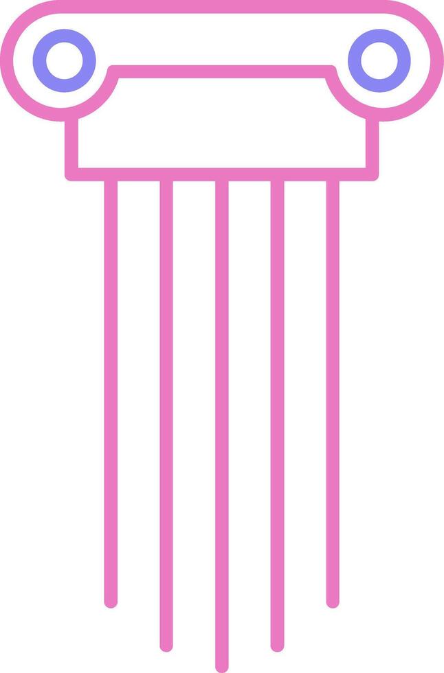 Greek Pillars Linear Two Colour Icon vector