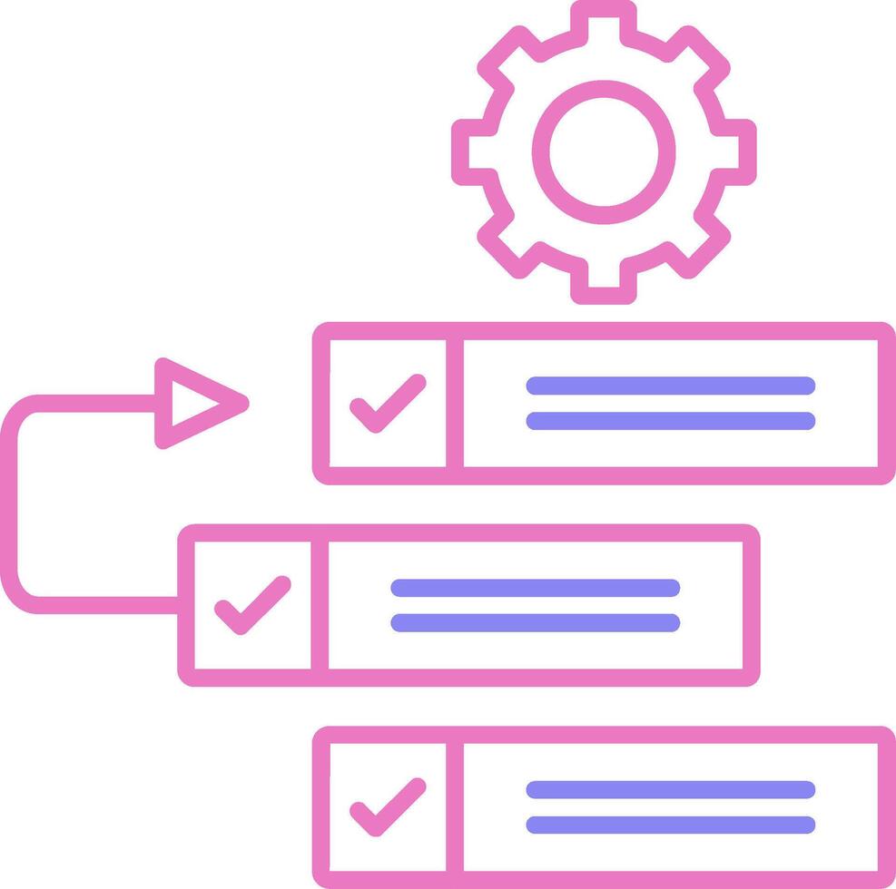Backlog Linear Two Colour Icon vector