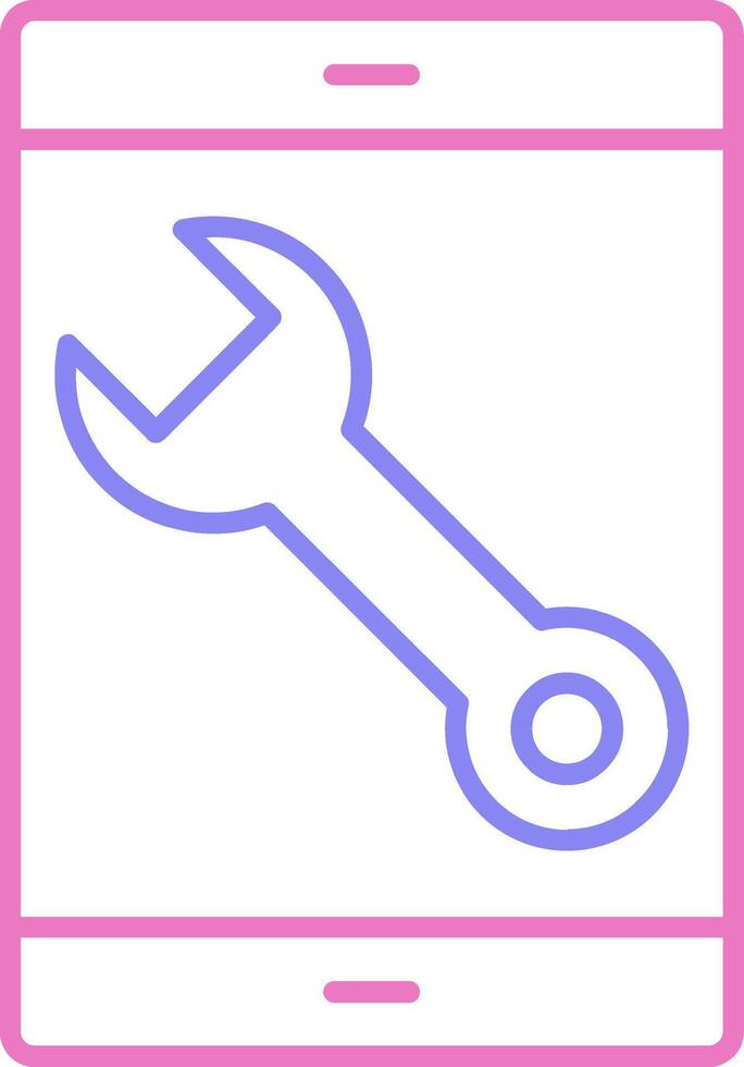 Mobilephone Support Linear Two Colour Icon vector