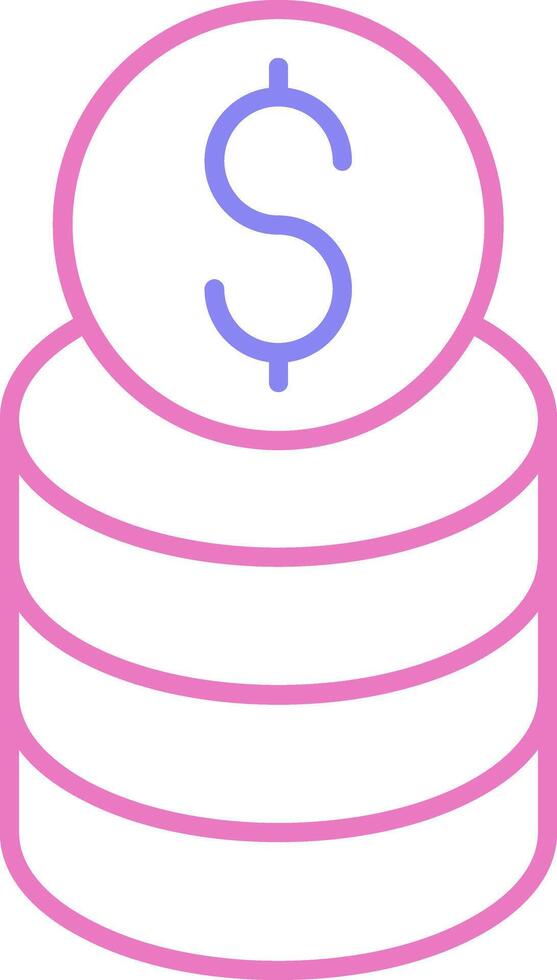 Income Linear Two Colour Icon vector