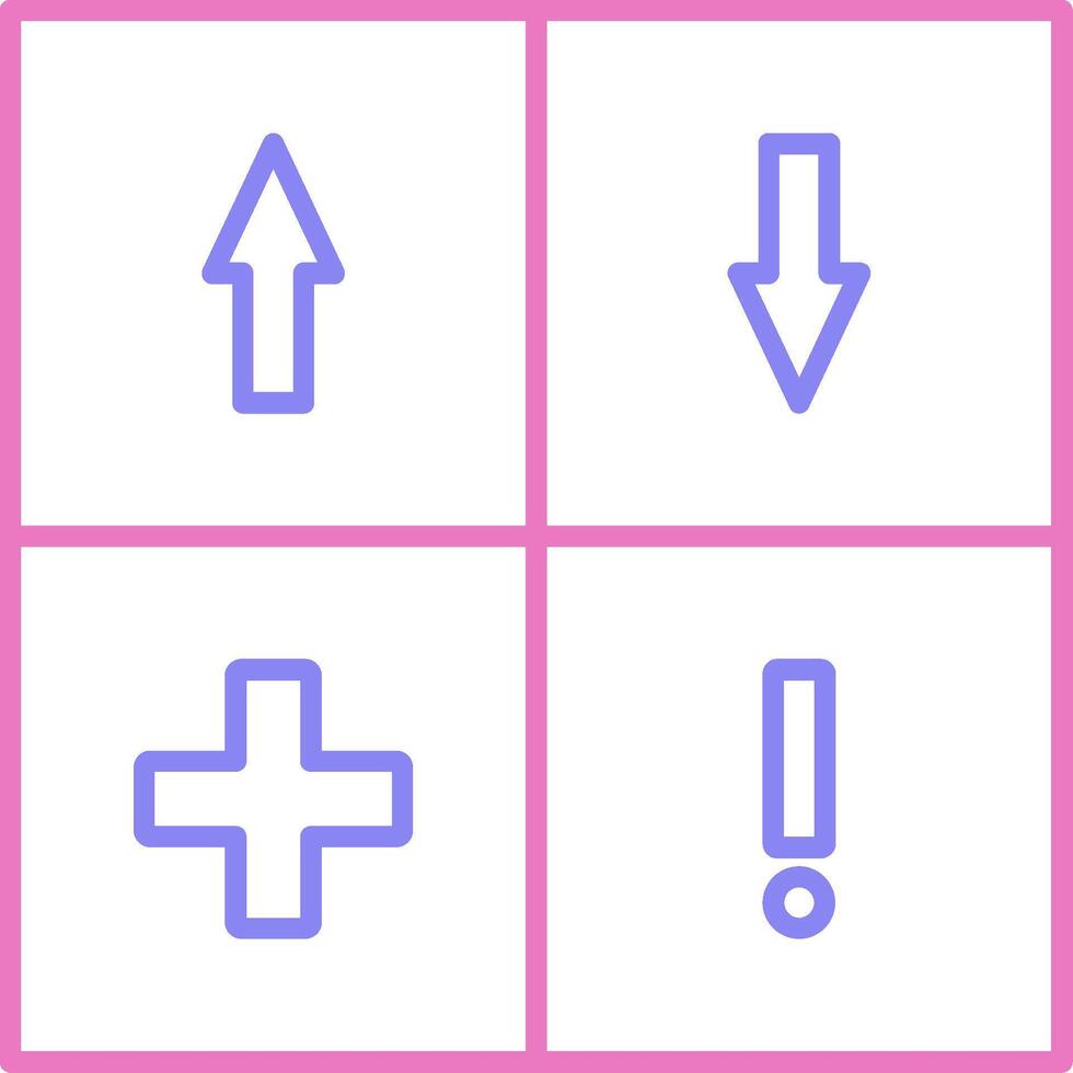 Swot Analysis Linear Two Colour Icon vector