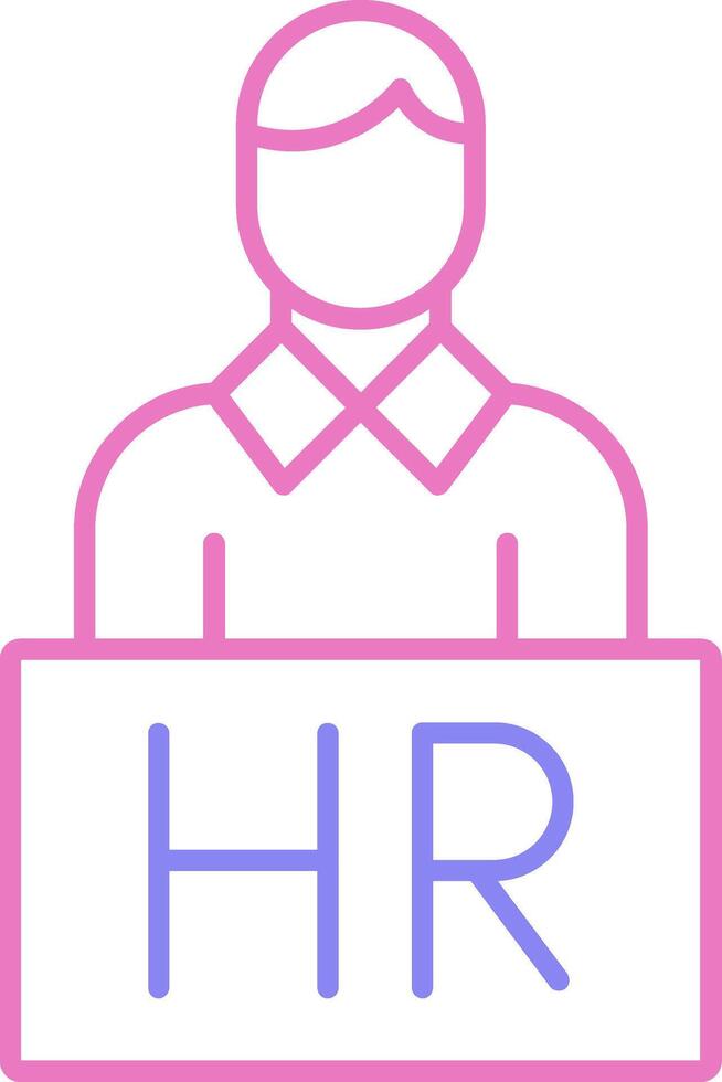 Human Resources Linear Two Colour Icon vector