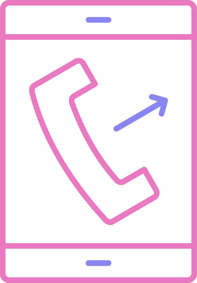 Call Linear Two Colour Icon vector