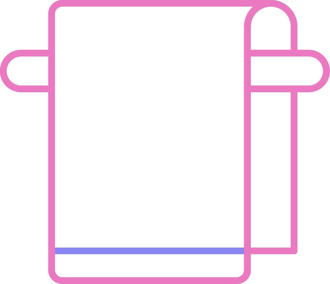Towel Linear Two Colour Icon vector