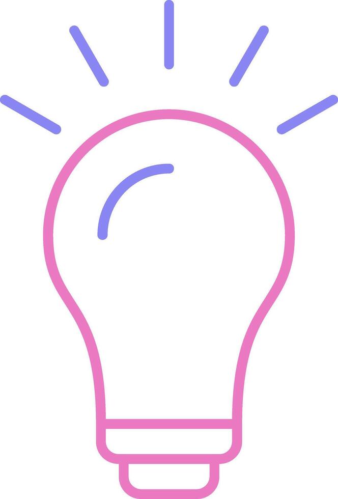 Bulb Linear Two Colour Icon vector