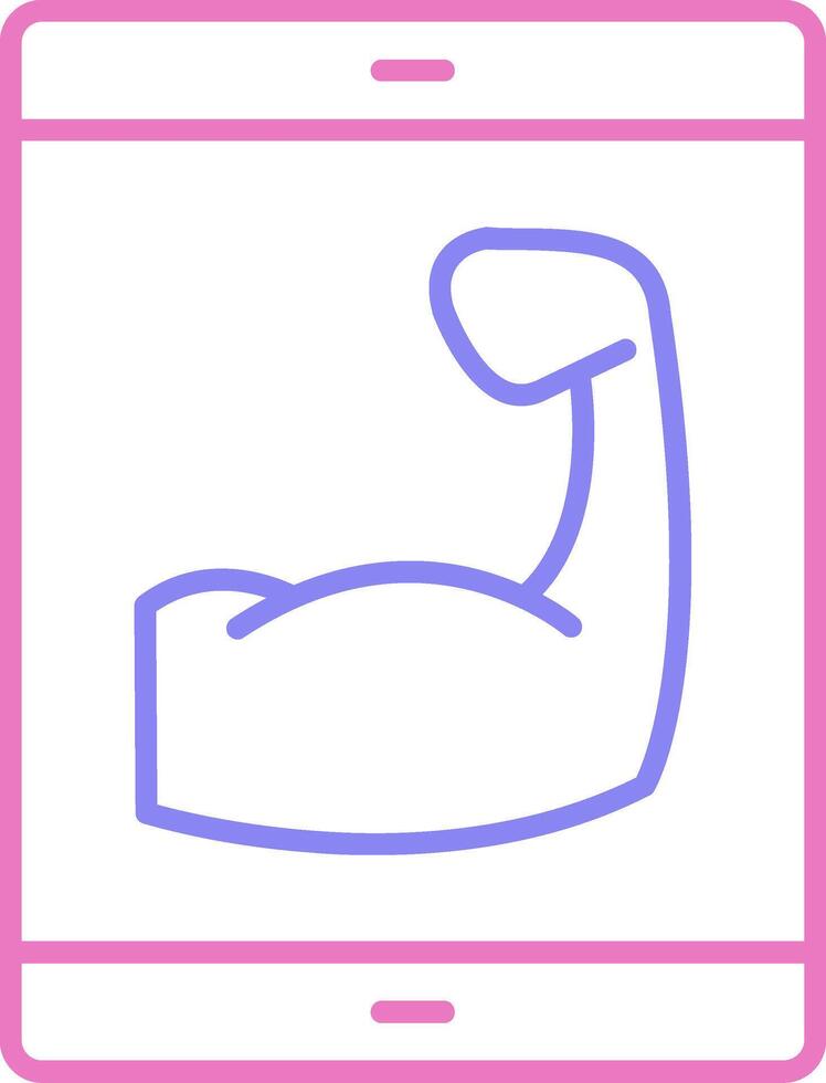 Fitness App Linear Two Colour Icon vector
