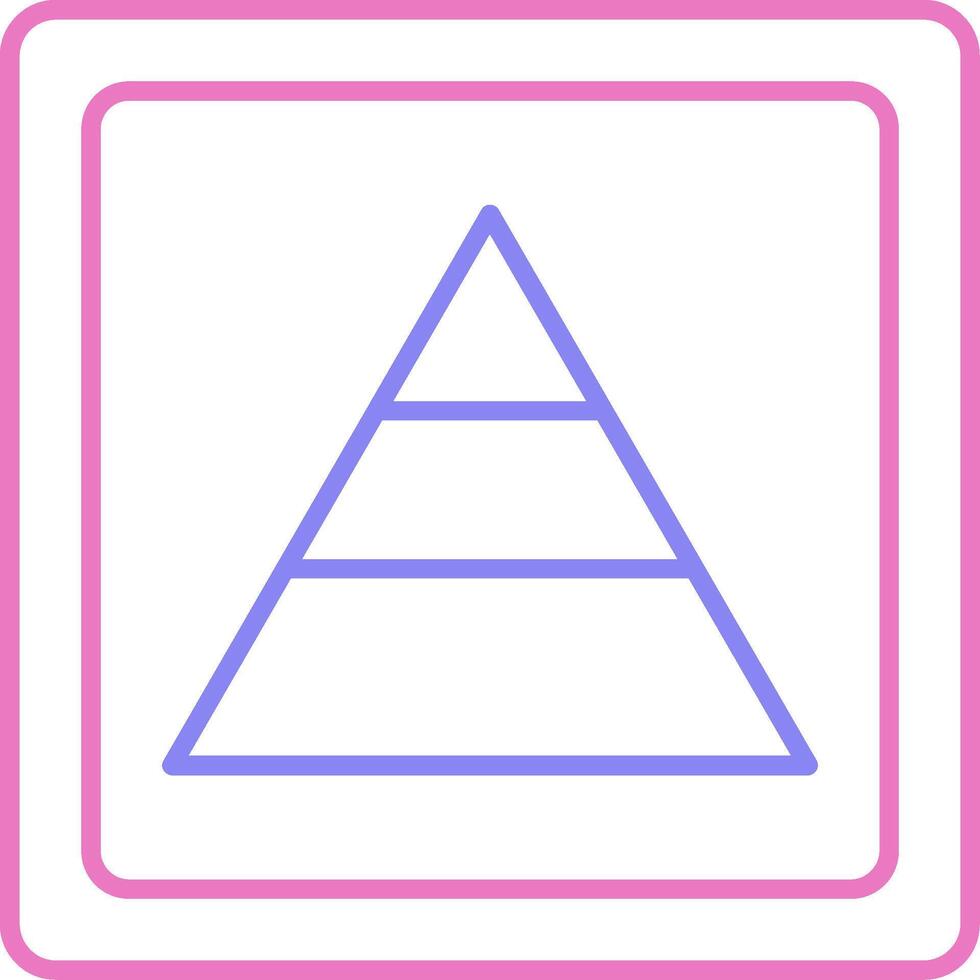 Pyramid Linear Two Colour Icon vector