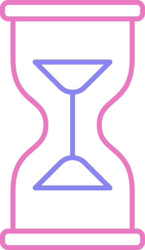 Hourglass Linear Two Colour Icon vector