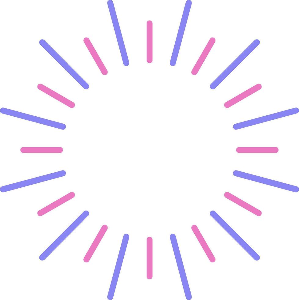 Fireworks Linear Two Colour Icon vector