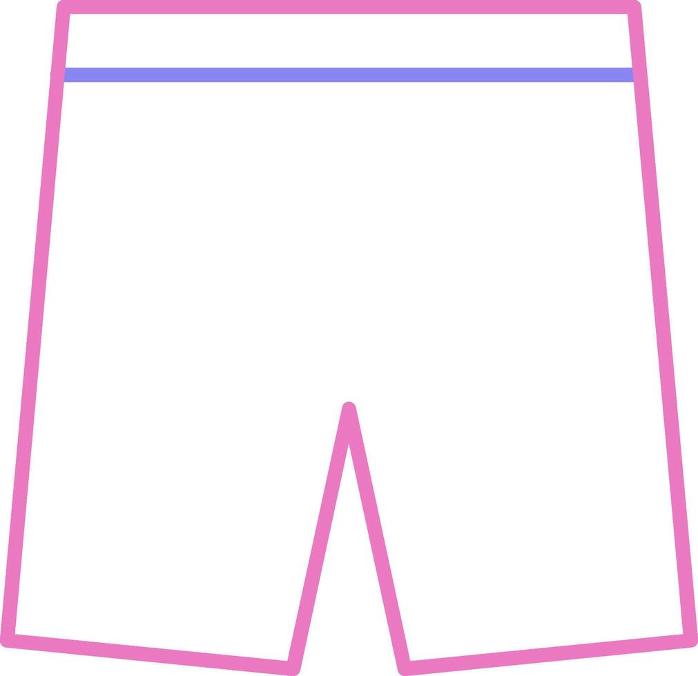 Shorts Linear Two Colour Icon vector