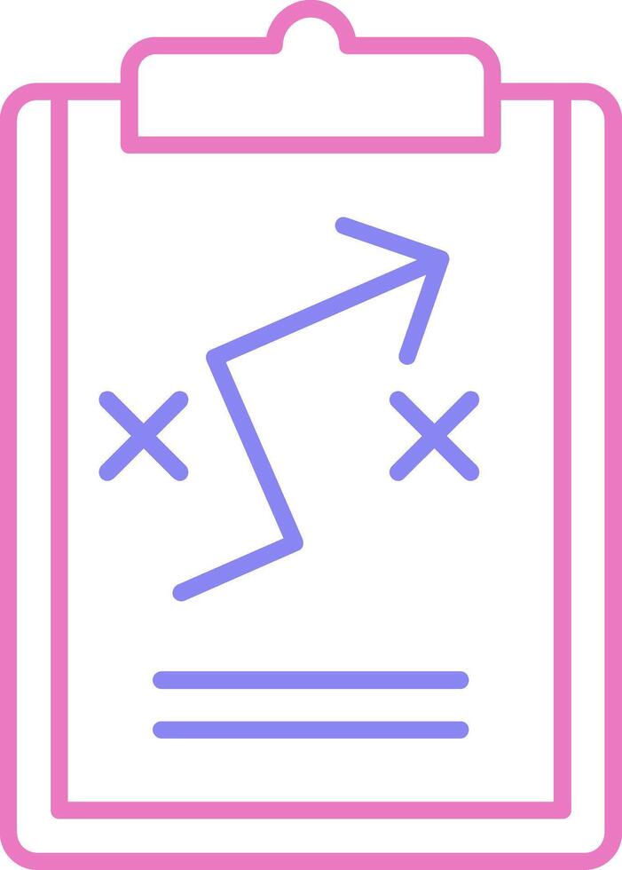 Plan Linear Two Colour Icon vector