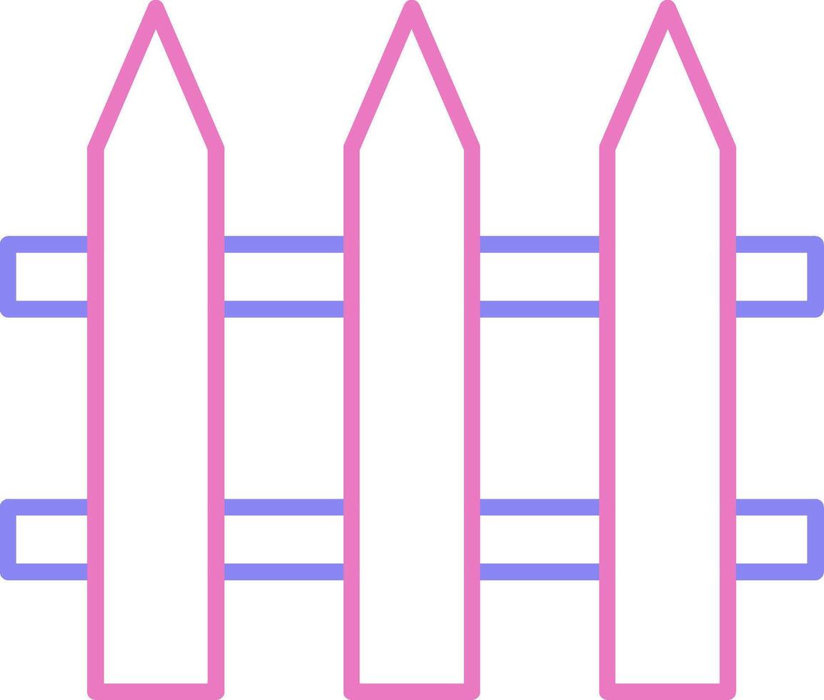 Fencing Linear Two Colour Icon vector