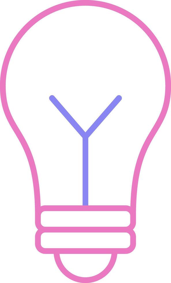 Bulb Linear Two Colour Icon vector