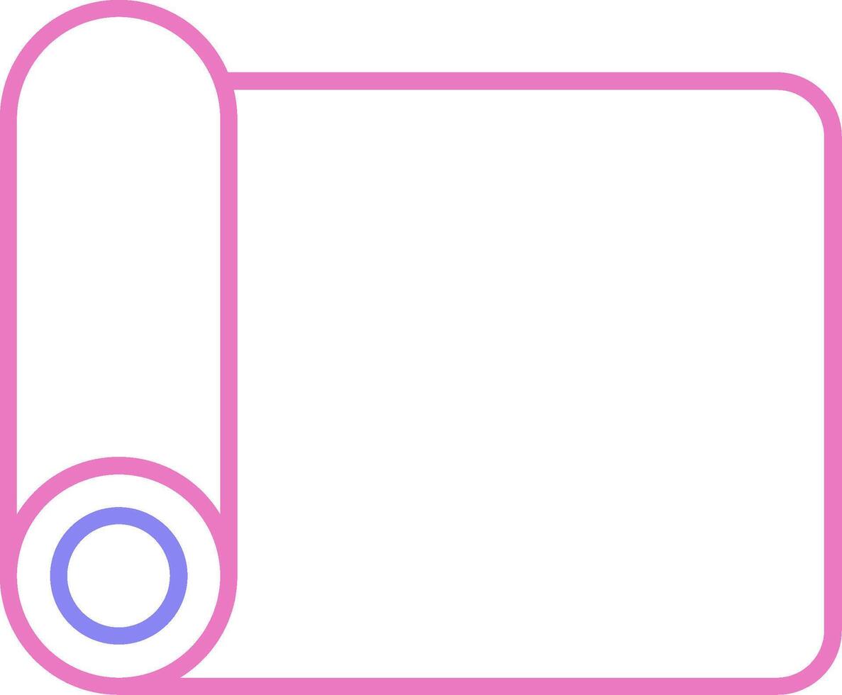 Gymnast Mat Linear Two Colour Icon vector