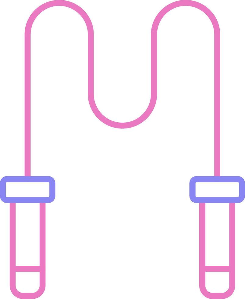 Skipping Rope Linear Two Colour Icon vector