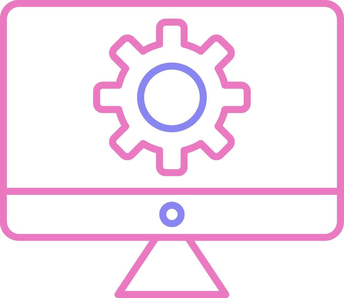 System Linear Two Colour Icon vector