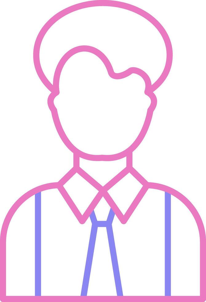 Person Linear Two Colour Icon vector