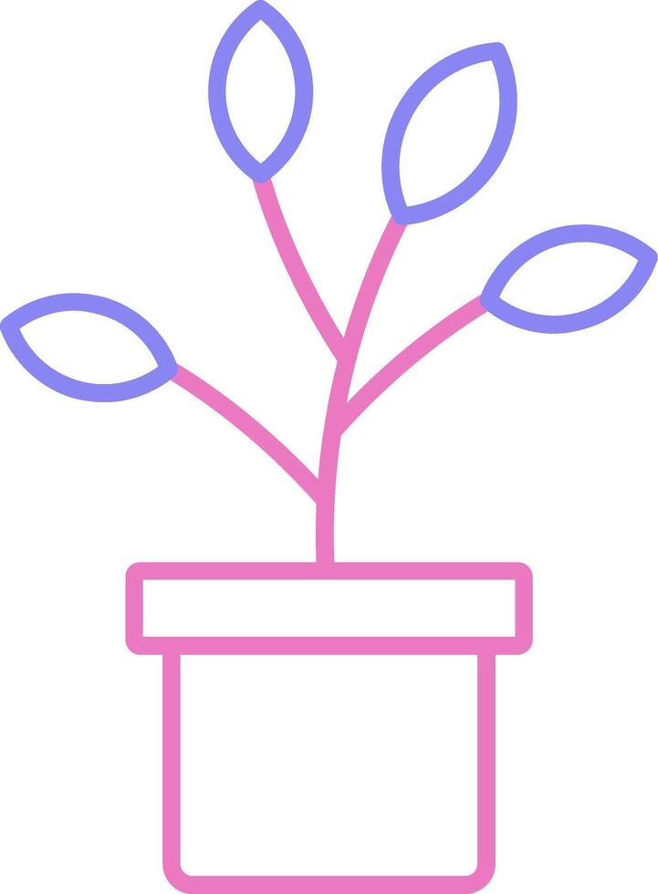 Plant Linear Two Colour Icon vector