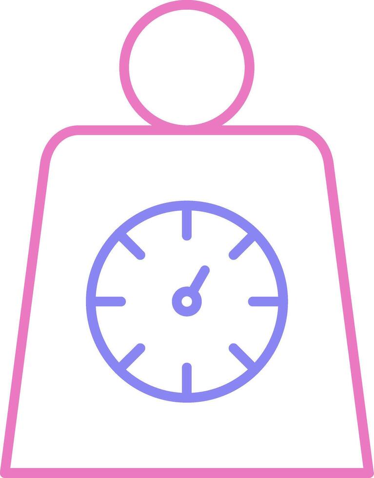 Weight Linear Two Colour Icon vector
