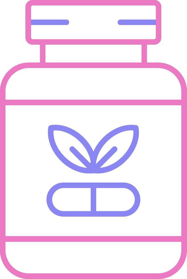 Supplements Linear Two Colour Icon vector