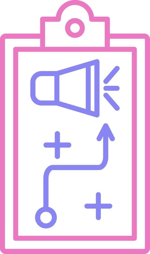 Strategy Linear Two Colour Icon vector