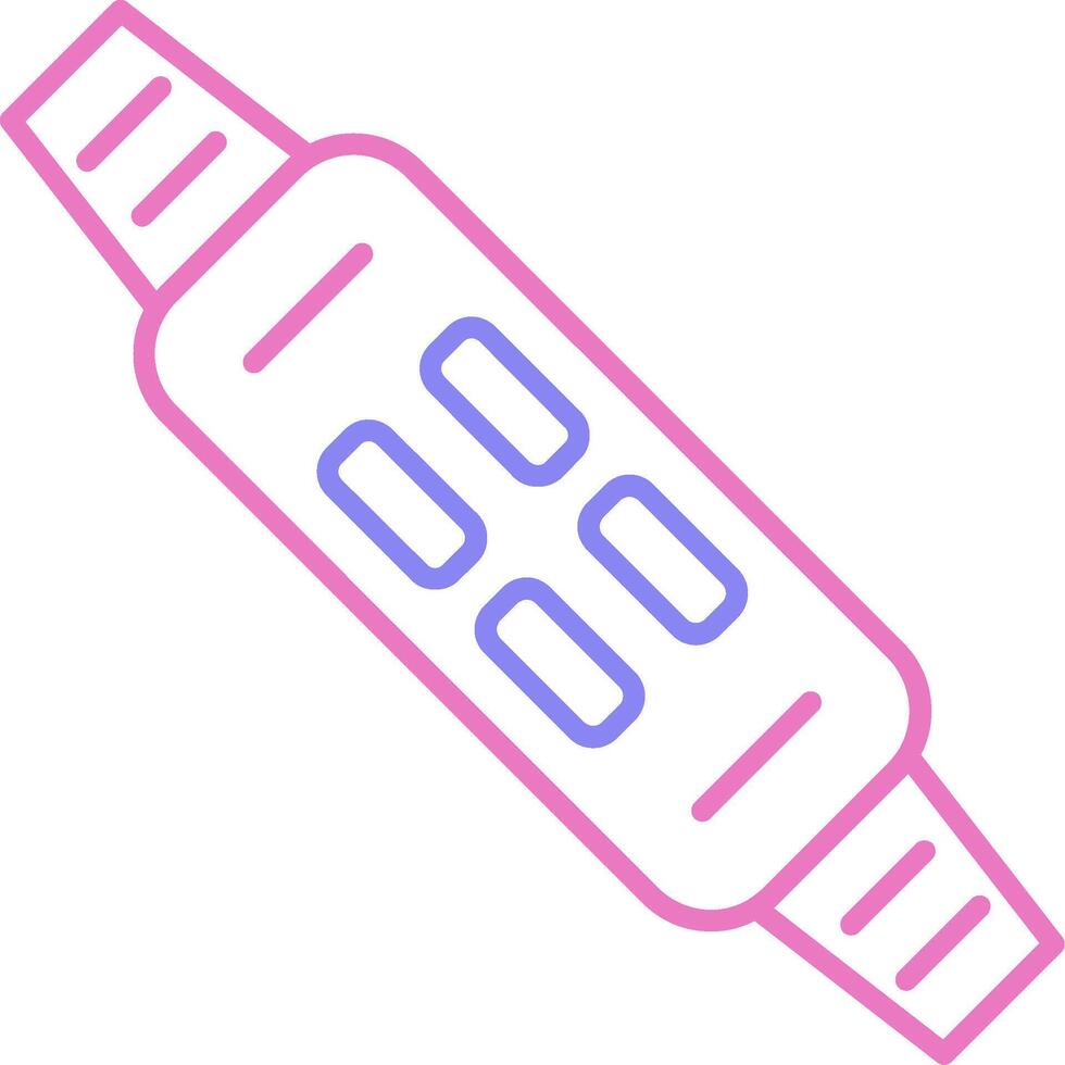 Fitness Bracelet Linear Two Colour Icon vector