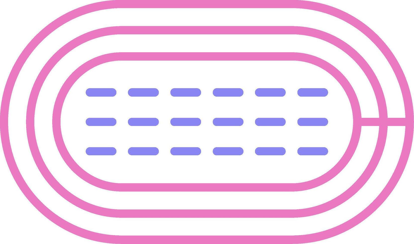 Running Track Linear Two Colour Icon vector
