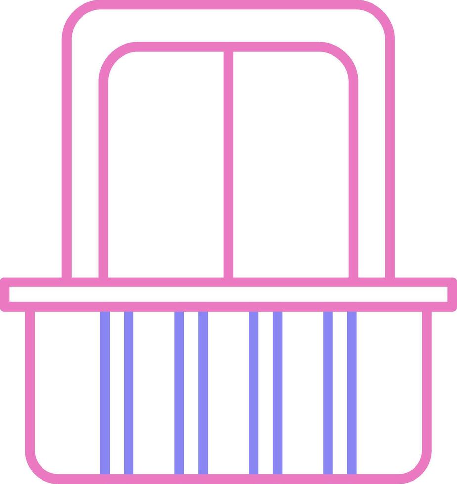 Balcony Linear Two Colour Icon vector