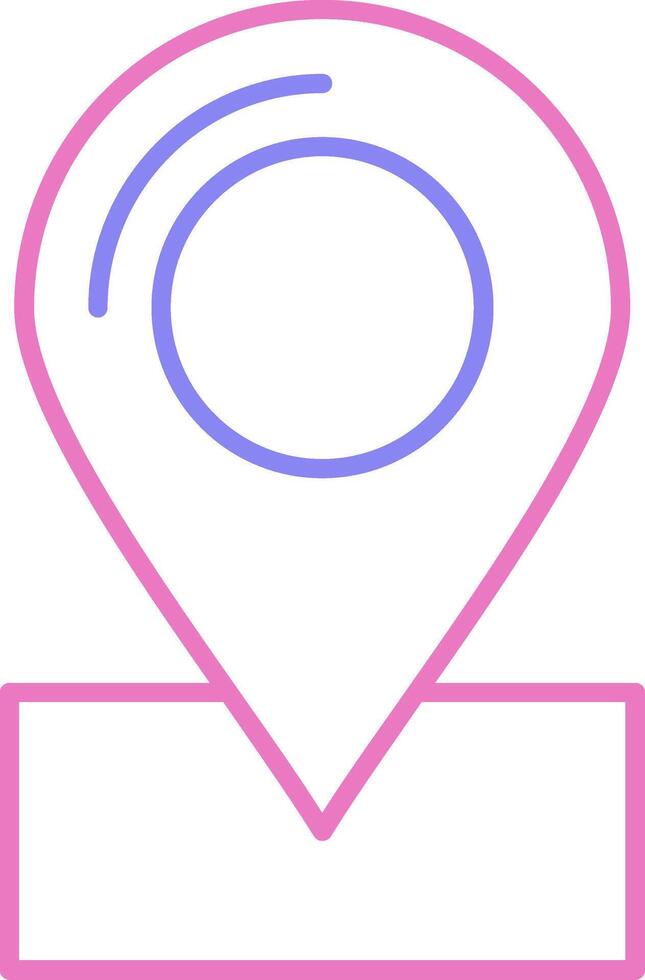 Map Linear Two Colour Icon vector