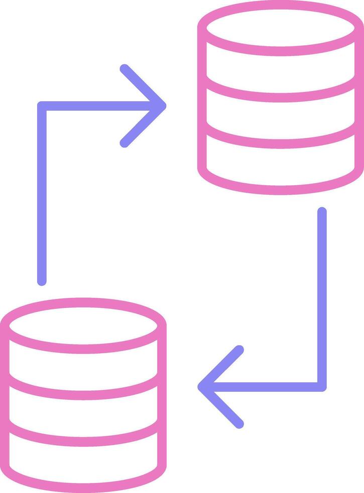 Data Transfer Linear Two Colour Icon vector