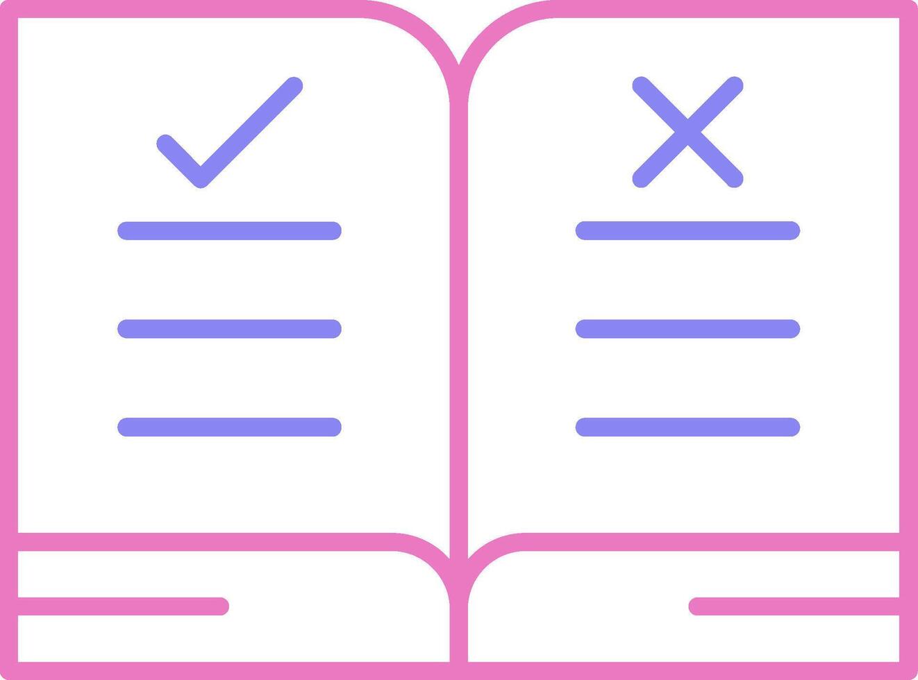 Guidelines Linear Two Colour Icon vector