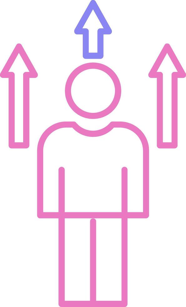 Motivation Linear Two Colour Icon vector