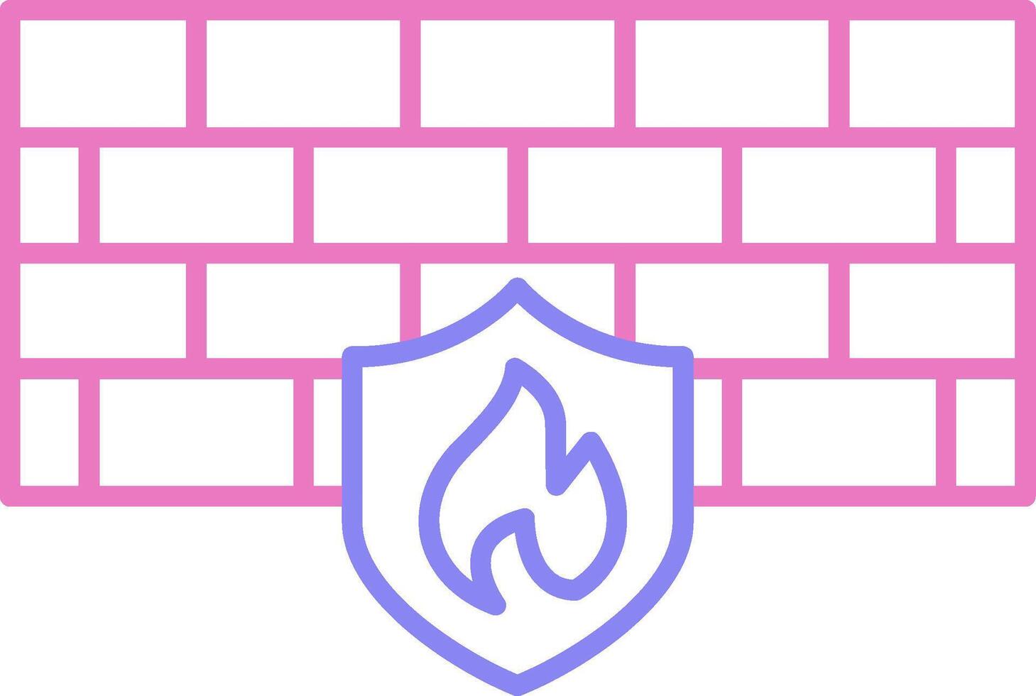 Firewall Linear Two Colour Icon vector