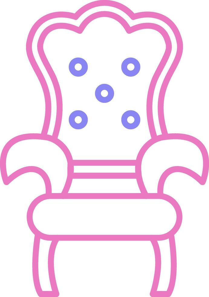 Throne Linear Two Colour Icon vector
