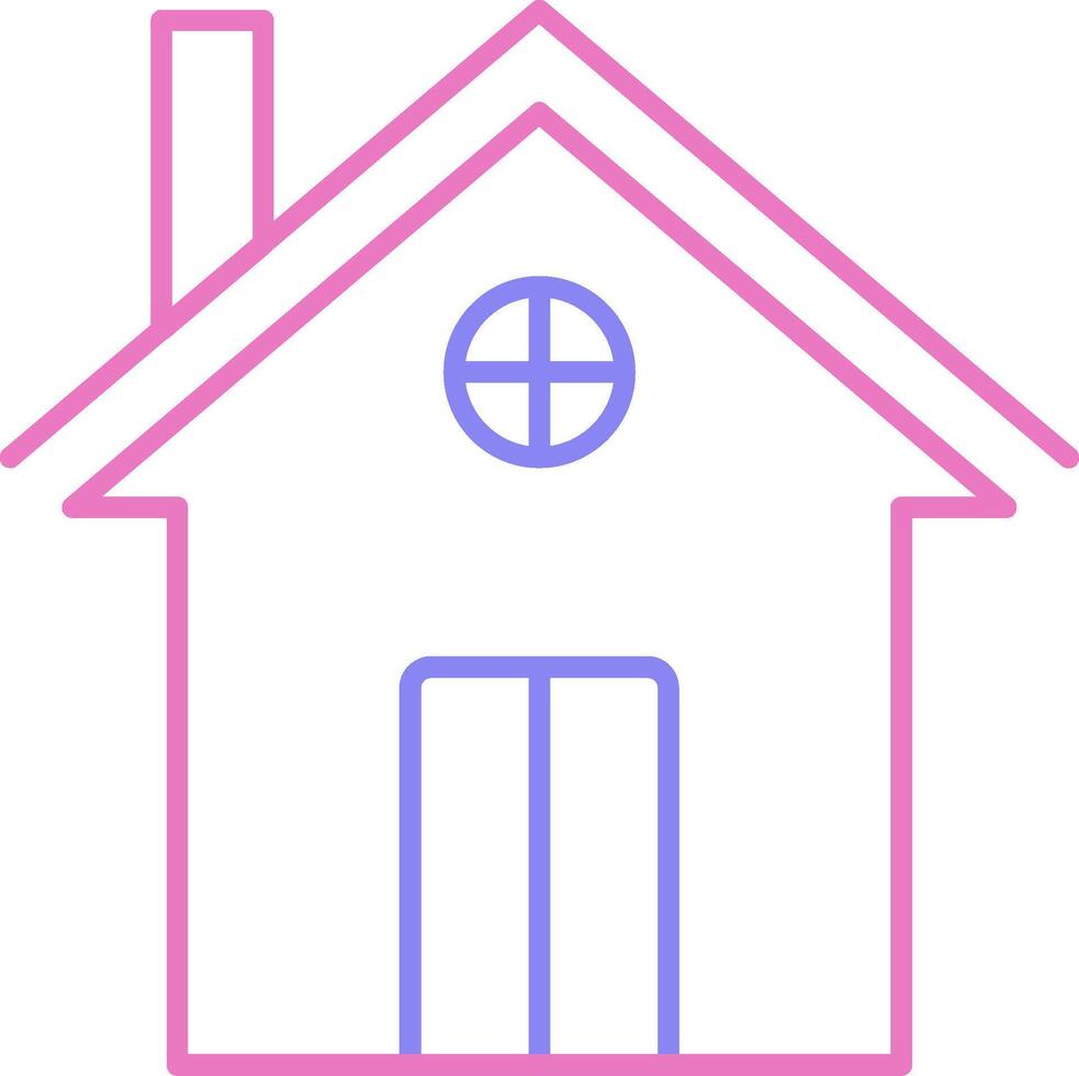 House Linear Two Colour Icon vector