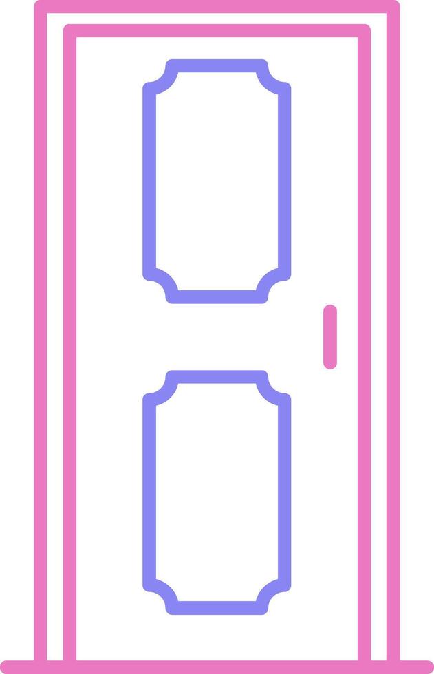 Door Linear Two Colour Icon vector