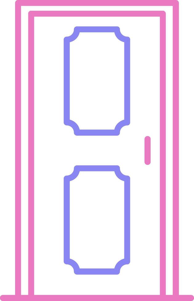 Door Linear Two Colour Icon vector