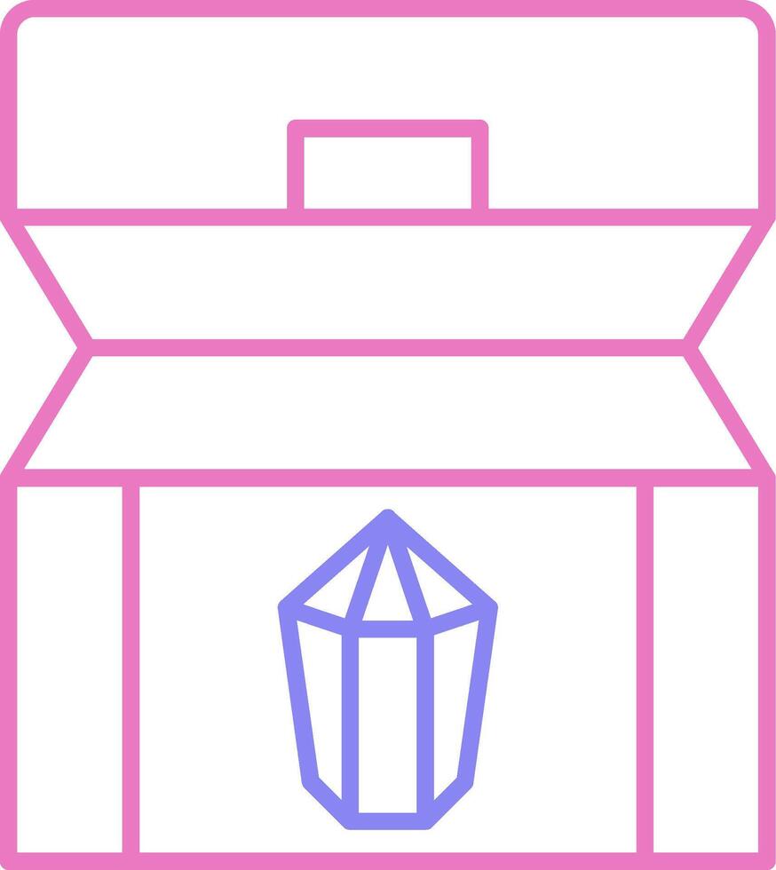 Treasure chest Linear Two Colour Icon vector