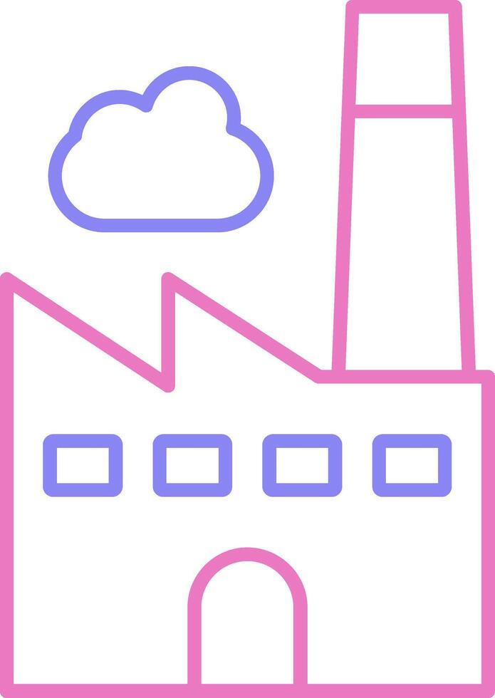 Factory Linear Two Colour Icon vector