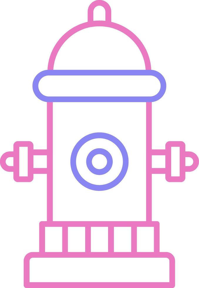 Fire Hydrant Linear Two Colour Icon vector