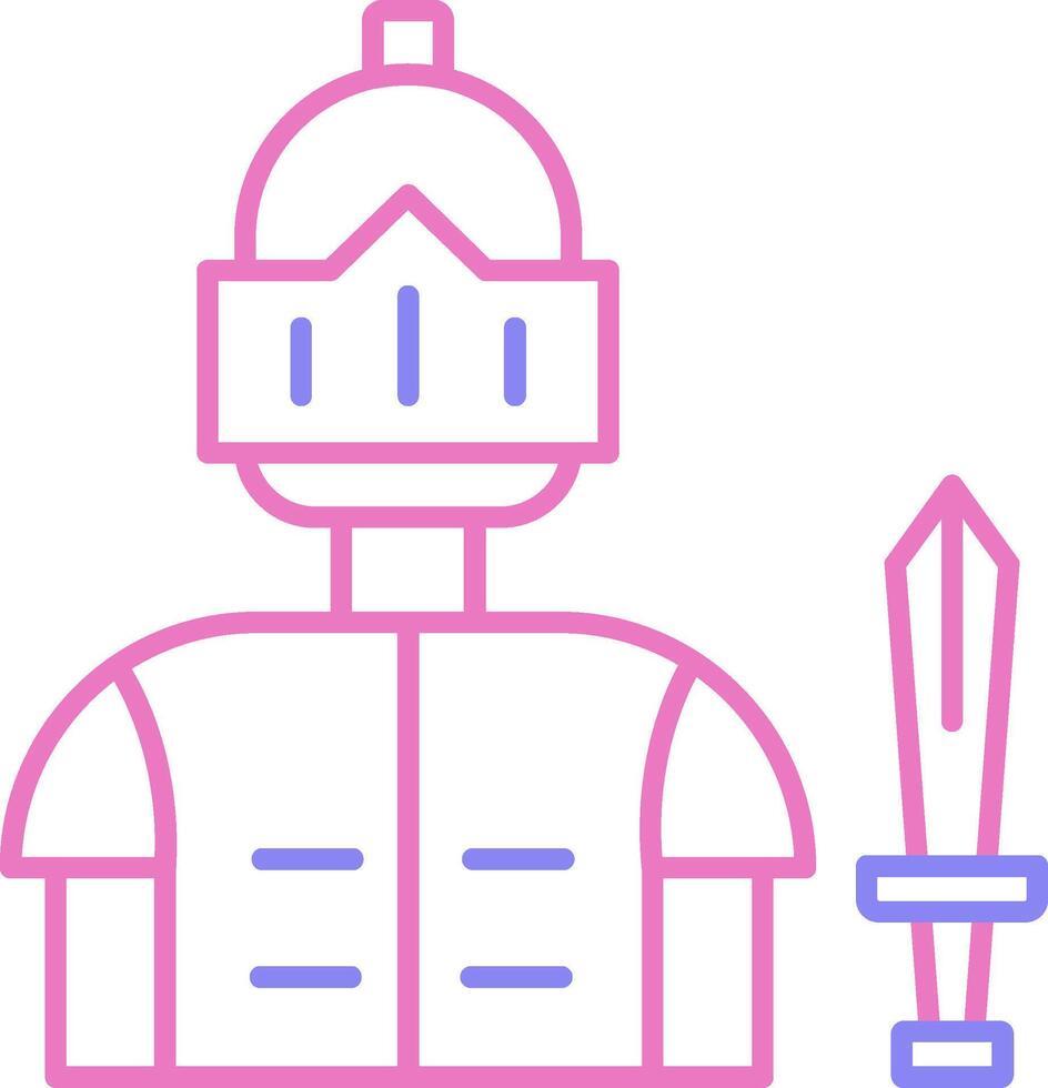 Knight Linear Two Colour Icon vector