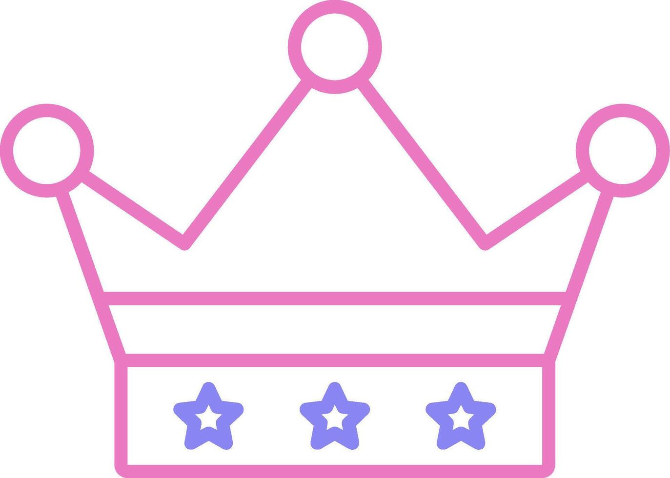 Crown Linear Two Colour Icon vector